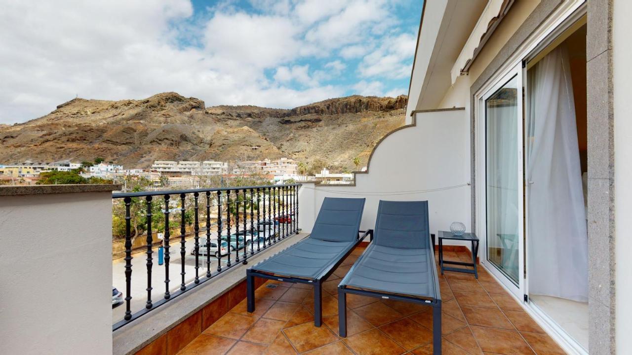 Charmante Wohnung Direkt Am Meer, Kostenloses Wlan Puerto De Mogan Exterior foto